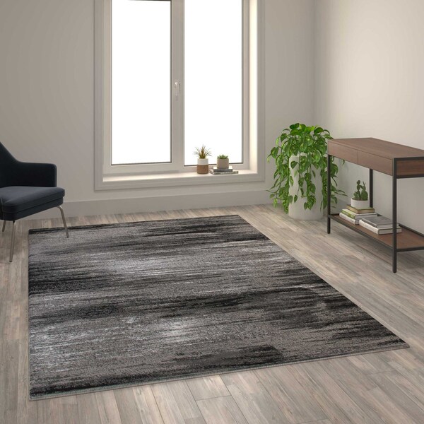 Flash Furniture Gray 6x9 Abstract Area Rug - ACD-RGTRZ863-69-GY-GG