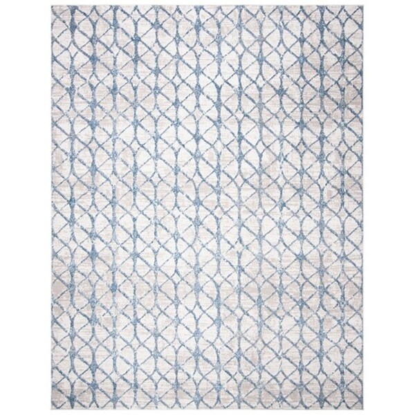 Safavieh 9 x 9 ft. Amelia 700 Contemporary Square Rug, Grey & Blue - ALA792F-9SQ