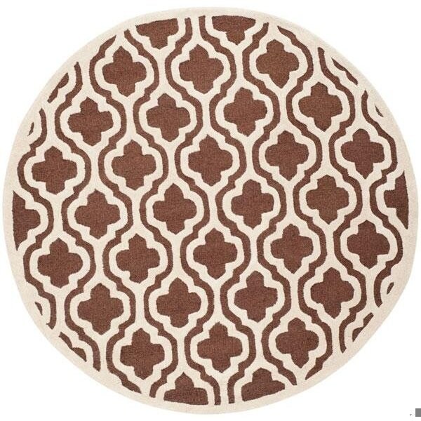 Safavieh Cambridge Small Rectangle RugDark Brown & Ivory 4 x 6 ft. - CAM132H-4