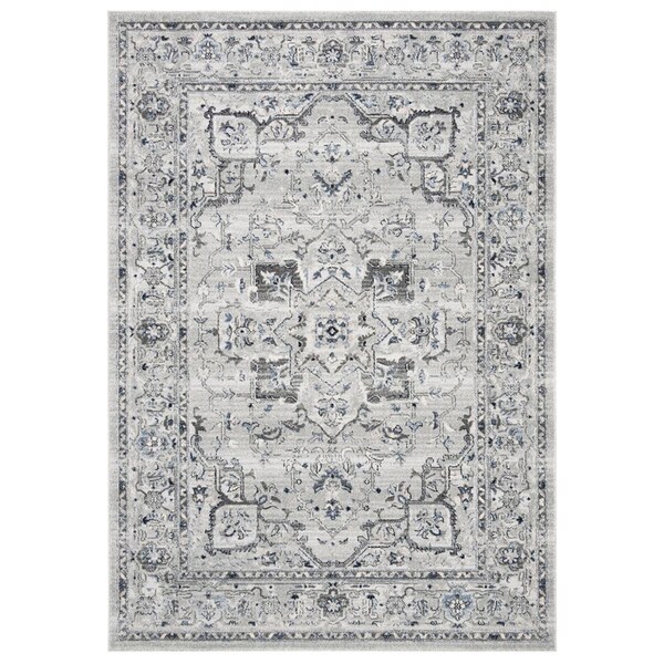 Safavieh 3 x 5 ft. Charleston Rectangle Traditional Area Rug; Grey & Dark Grey - CHL411F-3