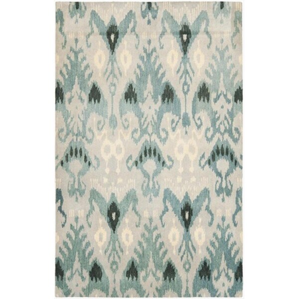 Safavieh 2 ft. 3 in. x 12 ft. Runner Contemporary Ikat Beige and Slate Hand Tufted Rug - IKT216B-212