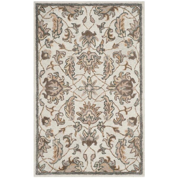 Safavieh Bella Accent Rugs, Ivory and Light Grey - 2 ft.-6 in. x 4 ft. - BEL924A-24