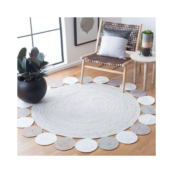 Safavieh 3 x 3 ft. Cape Cod Round Area Rug, Pink & Ivory - CAP231U-3R