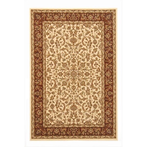 Auric Noble Rectangular Ivory Traditional Italy Area Rug- - 3 ft. 3 in. W x 5 ft. 4 in. H - AU3183969
