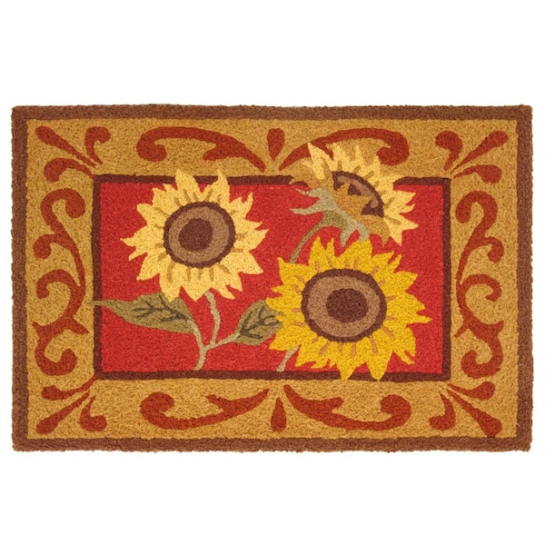 Perspectiva 20 x 30 in. Provence Sunflowers Rug - PE2586428