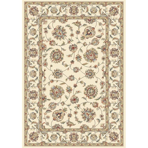 Dynamic Rugs Ancient Garden 3 ft. 11 in. x 5 ft. 7 in. 57365-6464 Rug - Ivory/Ivory - AN46573656464