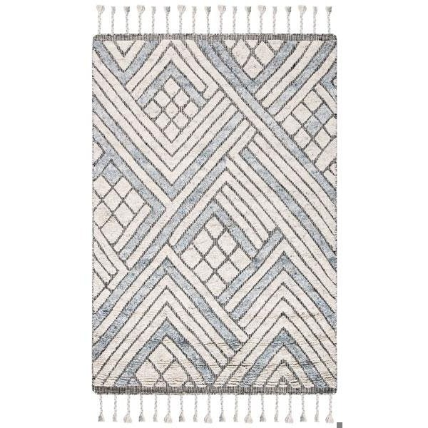 Safavieh 5 x 8 ft. Hand Knotted Bohemian Casablanca Medium Rectangle RugGrey & Ivory - CSB409A-5
