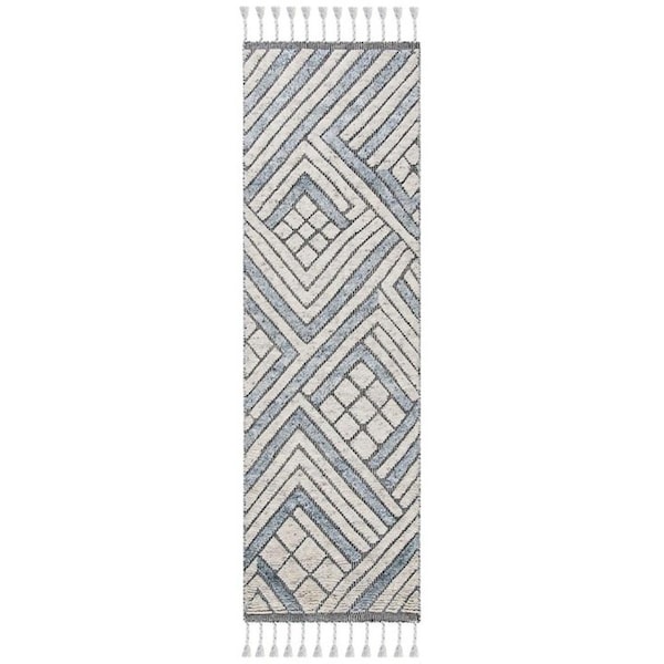 Safavieh 5 x 8 ft. Hand Knotted Bohemian Casablanca Medium Rectangle RugGrey & Ivory - CSB409A-5