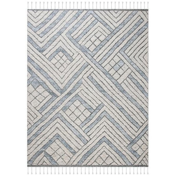 Safavieh 5 x 8 ft. Hand Knotted Bohemian Casablanca Medium Rectangle RugGrey & Ivory - CSB409A-5