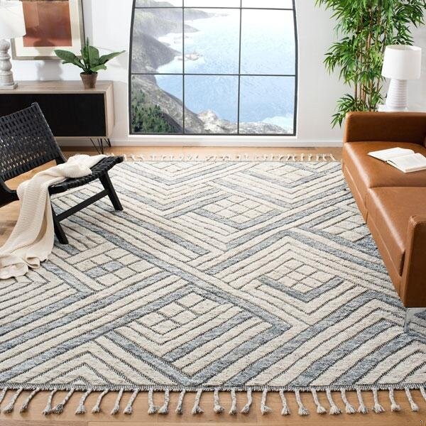 Safavieh 5 x 8 ft. Hand Knotted Bohemian Casablanca Medium Rectangle RugGrey & Ivory - CSB409A-5