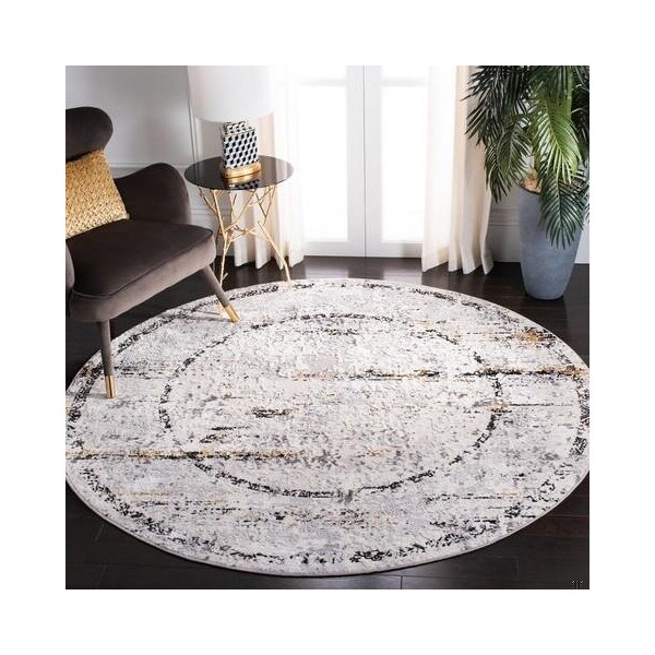 Safavieh 2 x 8 ft. Amelia Vintage Runner Power Loomed Rug - Gray & Gold - ALA207F-28