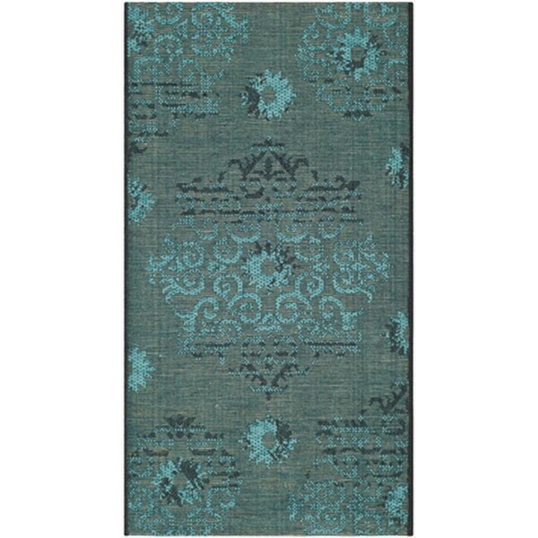 Safavieh 2 x 3 ft. 6 in. Contemporary Palazzo Black and Turquoise Accent Rug - PAL129-56C4-2