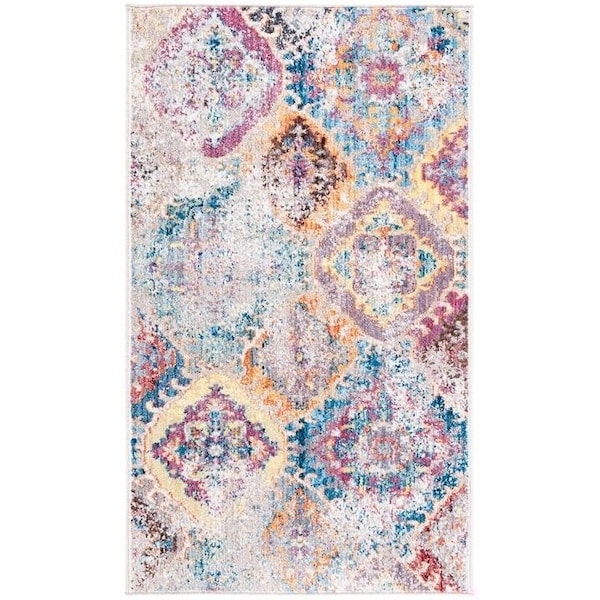 Safavieh 9 x 12 ft. Bristol Power Loomed Large Rectangle Area RugBlue & Light Grey - BTL351D-9