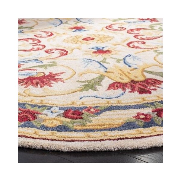 Safavieh Blossom Contemporary Rectangle Hand Tufted RugsIvory & Green 5 x 8 ft. - BLM251B-5