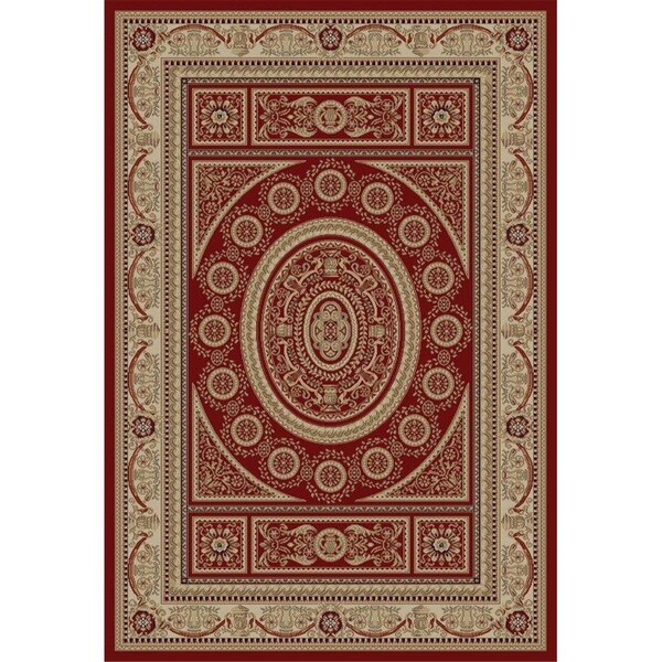 Concord Global Trading 3 ft. 11 in. x 5 ft. 7 in. Jewel Aubusson - Red - 44104