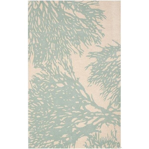 Safavieh 3 x 5 ft. Rectangle Country and Floral Bella- Beige and Blue Hand Tufted Rug - BEL115C-3
