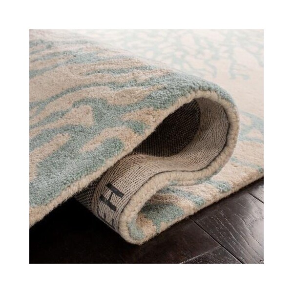 Safavieh 3 x 5 ft. Rectangle Country and Floral Bella- Beige and Blue Hand Tufted Rug - BEL115C-3