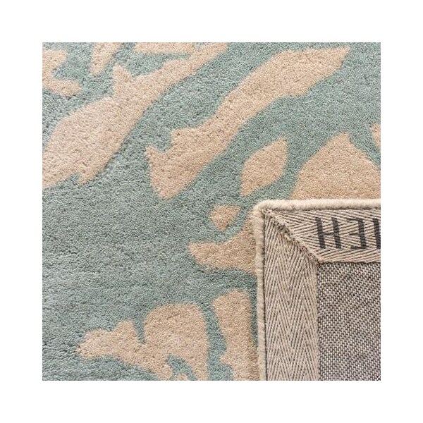Safavieh 3 x 5 ft. Rectangle Country and Floral Bella- Beige and Blue Hand Tufted Rug - BEL115C-3