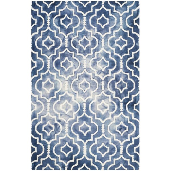 Safavieh Dip Dye Hand Tufted Runner Rug- Navy - Ivory- 2 ft. 6 in. x 4 ft. - DDY538N-24