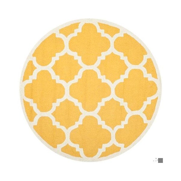 Safavieh Cambridge Hand Tufted Runner Rug- Gold - Ivory- 2 ft. 6 in. x 12 ft. - CAM140Q-212