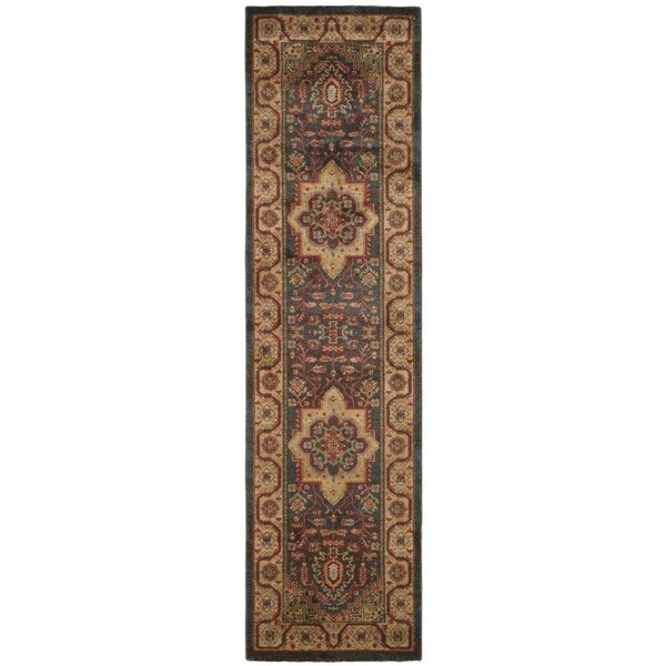 Safavieh Mahal Power Loomed Runner Rug, Navy and Natural - 2 ft.-2 in. x 6 ft. - MAH656E-26