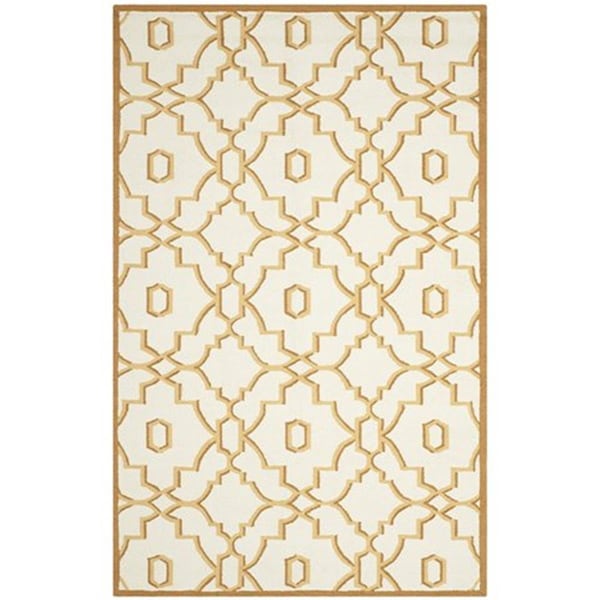 Safavieh Four Seasons Hand Hooked Rectangle Rug- Ivory - Tan- 3 ft. 6 in. x 5 ft. 6 in. - FRS237J-4