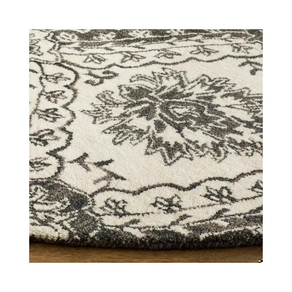 Safavieh Blossom Hand Tufted Square RugCharcoal & Ivory 6 x 6 ft. - BLM601H-6SQ