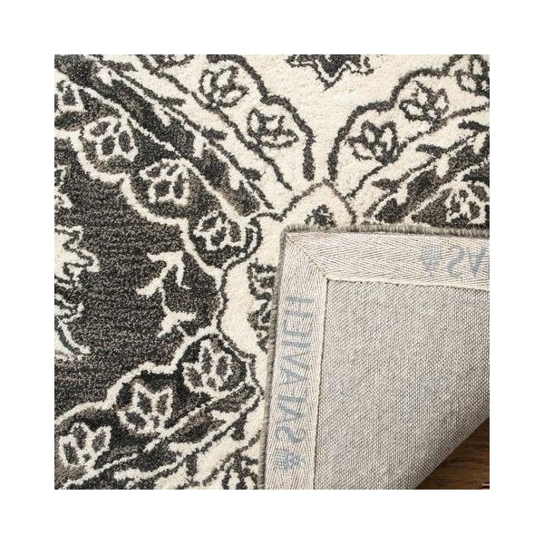 Safavieh Blossom Hand Tufted Square RugCharcoal & Ivory 6 x 6 ft. - BLM601H-6SQ