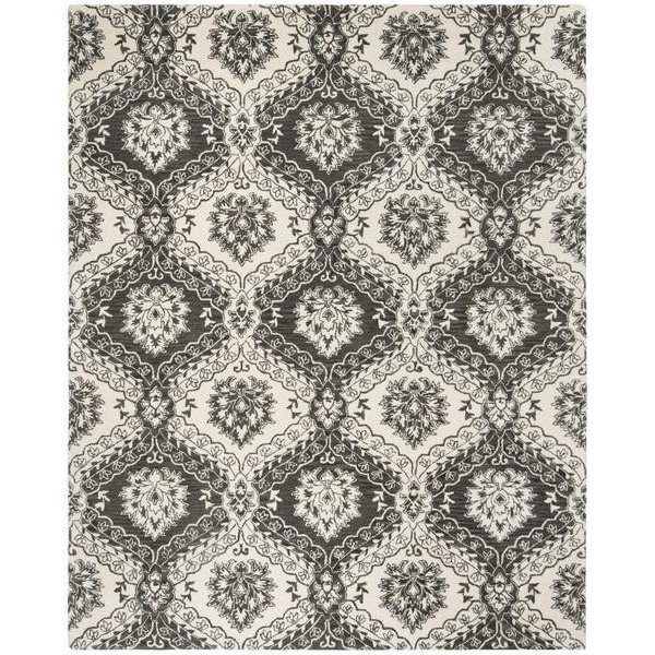 Safavieh Blossom Hand Tufted Square RugCharcoal & Ivory 6 x 6 ft. - BLM601H-6SQ