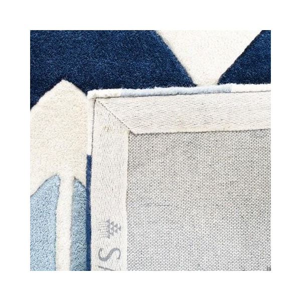 Safavieh Chatham Hand Tufted Rectangle RugDark Blue & Light Blue 4 x 6 ft. - CHT756N-4