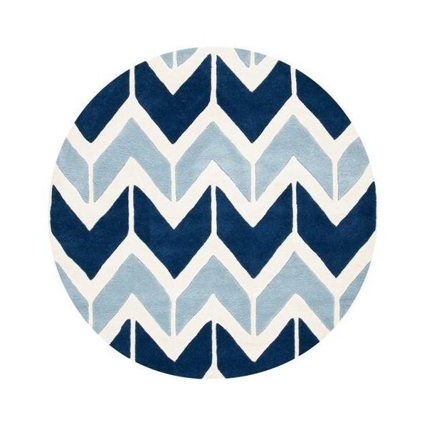 Safavieh Chatham Hand Tufted Rectangle RugDark Blue & Light Blue 4 x 6 ft. - CHT756N-4