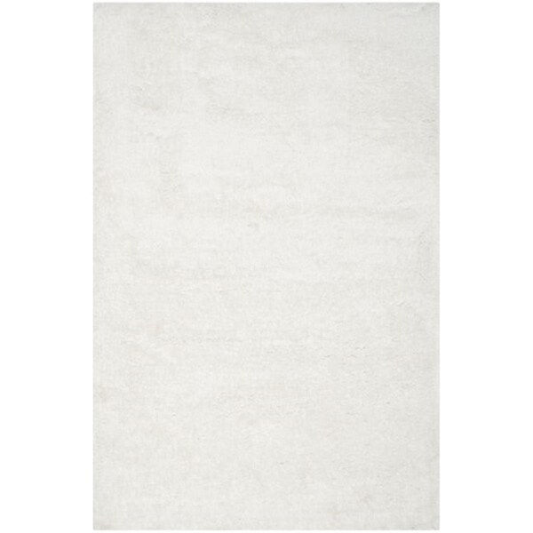 Safavieh South Beach Shag Hand Tufted Small Rectangle Rug- Snow White- 3 x 5 ft. - SBS562A-3