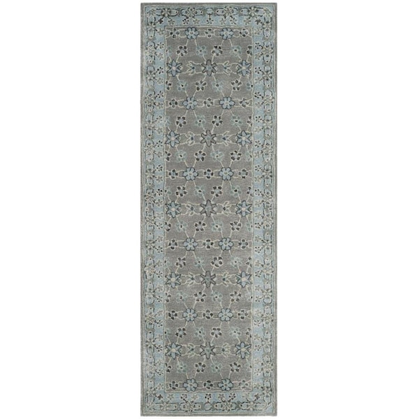 Safavieh Bella Hand Tufted Runner RugSilver & Light Blue 2 ft. 3 in. x 7 ft. - BEL932A-27