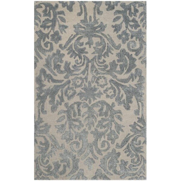 Safavieh 2 ft. - 6 in. x 4 ft. Bella Hand Tufted Rug, Accent - Ivory and Silver - BEL156A-24