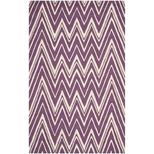 Safavieh 2 ft.-6 in. x 8 ft. Cambridge Hand Tufted Runner RugPurple & Ivory - CAM711P-28
