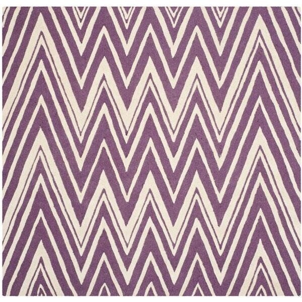 Safavieh 2 ft.-6 in. x 8 ft. Cambridge Hand Tufted Runner RugPurple & Ivory - CAM711P-28