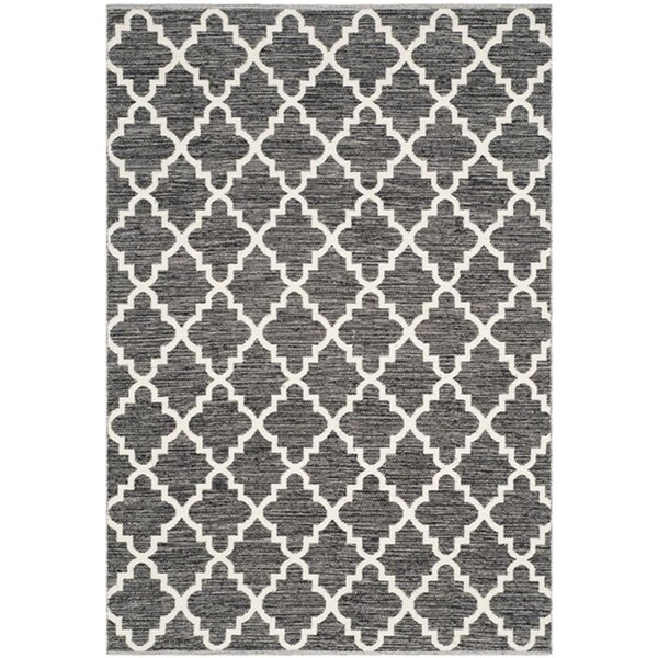 Safavieh 9 x 12 ft. Rectangle Montauk Hand Woven RugBlack & Ivory - MTK810D-9