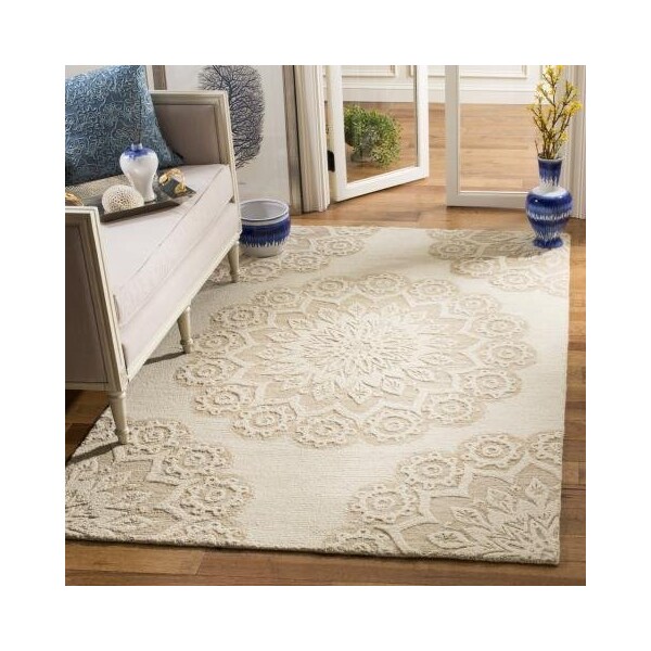 Safavieh Blossom Hand Tufted Runner RugIvory & Beige 2 ft. 3 in. x 8 ft. - BLM108B-28