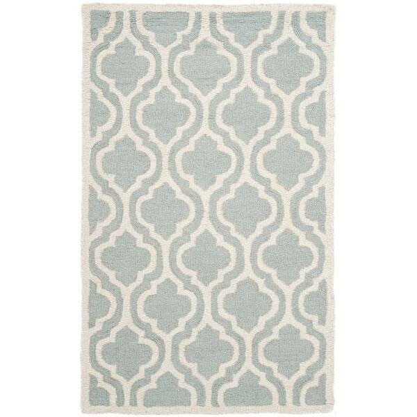 Safavieh 3 x 5 ft. Cambridge Hand Tufted Small Rectangle Area RugSpa & Ivory - CAM152A-3
