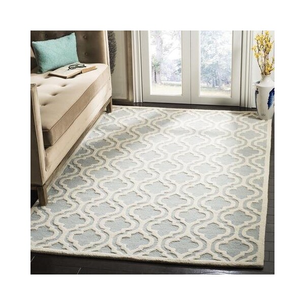 Safavieh 3 x 5 ft. Cambridge Hand Tufted Small Rectangle Area RugSpa & Ivory - CAM152A-3