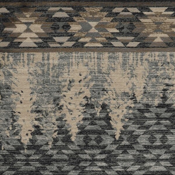 Homeroots 39 x 63 in. Slate Blue Polypropylene Rug - 374417