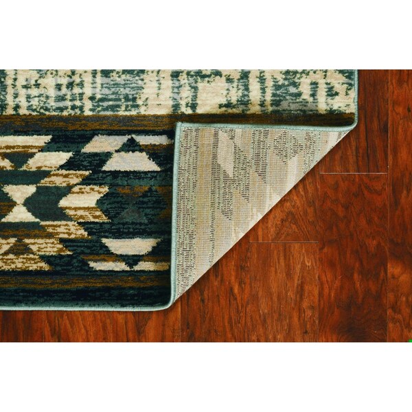 Homeroots 39 x 63 in. Slate Blue Polypropylene Rug - 374417