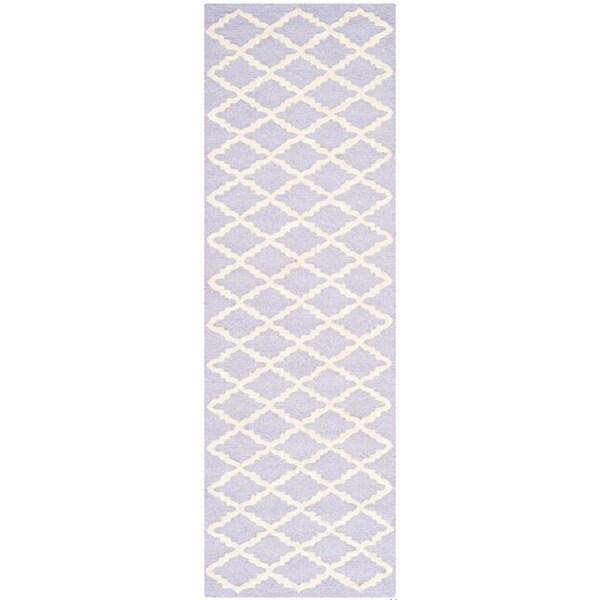 Safavieh Cambridge Runner Hand Tufted Rug, Lavander and Ivory - 2 ft.-6 in. x 8 ft. - CAM137C-28