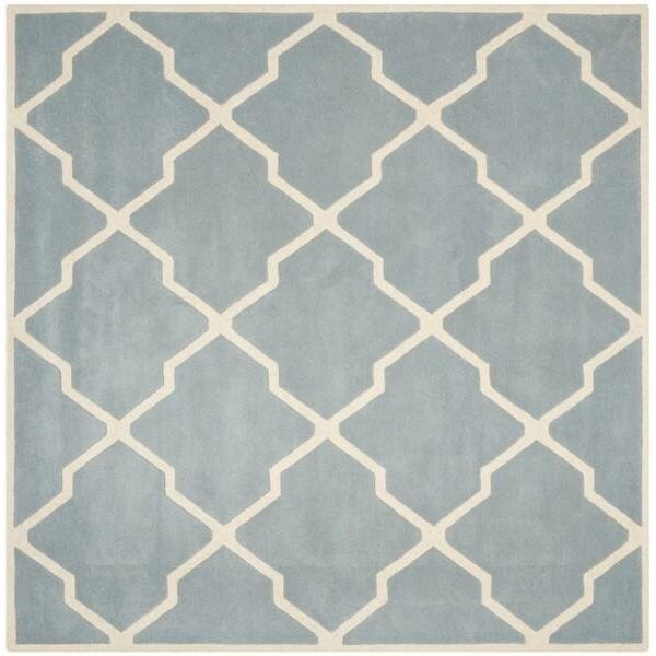Safavieh 4 Ft. x 6 Ft. Rectangle- Contemporary Chatham Blue And Ivory Hand Tufted Rug - CHT735B-4