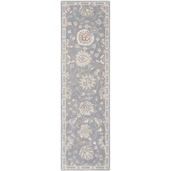 Safavieh Heritage Hand Tufted Runner Rug, Grey and Ivory - 2 ft.-3 in. x 8 ft. - HG824A-28