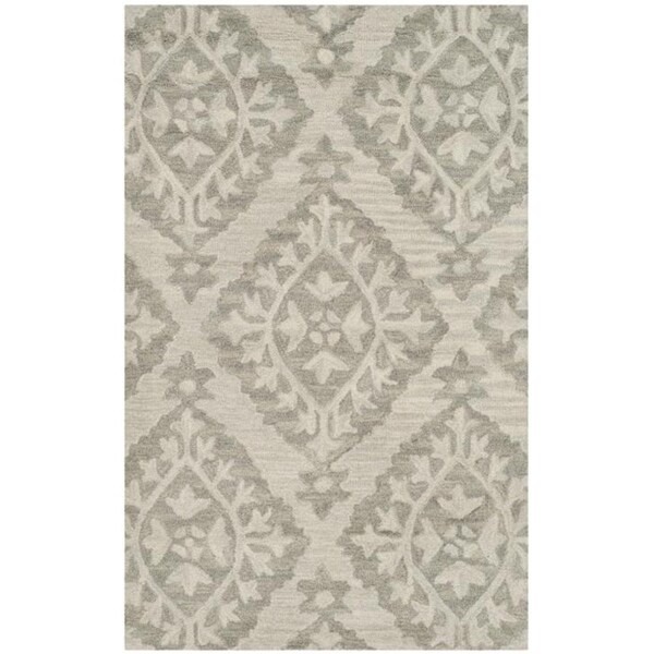 Safavieh 2 ft.-6 in. x 4 ft. Micro-Loop 200 Hand Tufted Accent Area Rug, Light Grey - MLP210A-24