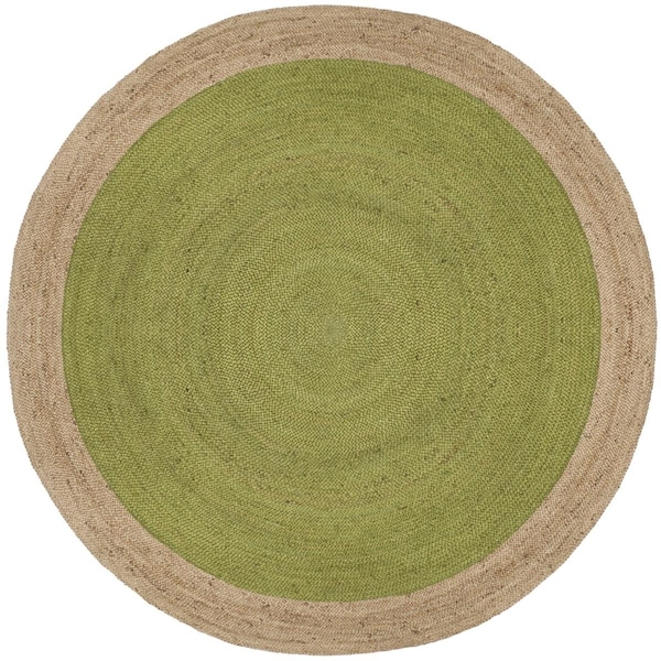 Safavieh 6 x 6 ft. Natural Fiber Hand Woven Round Area RugGreen & Natural - NF801G-6R