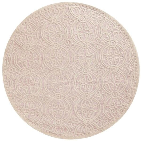 Safavieh 3 x 5 ft. Small Rectangle Transitional Cambridge- Light Pink and Ivory Hand Tufted Rug - CAM123M-3