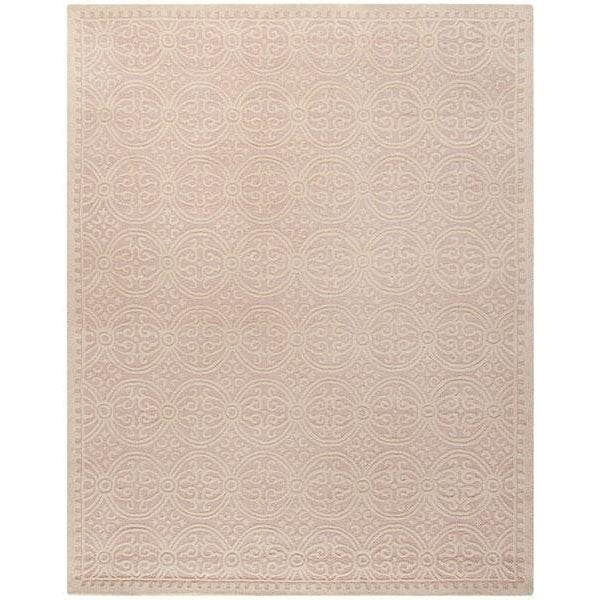 Safavieh 3 x 5 ft. Small Rectangle Transitional Cambridge- Light Pink and Ivory Hand Tufted Rug - CAM123M-3