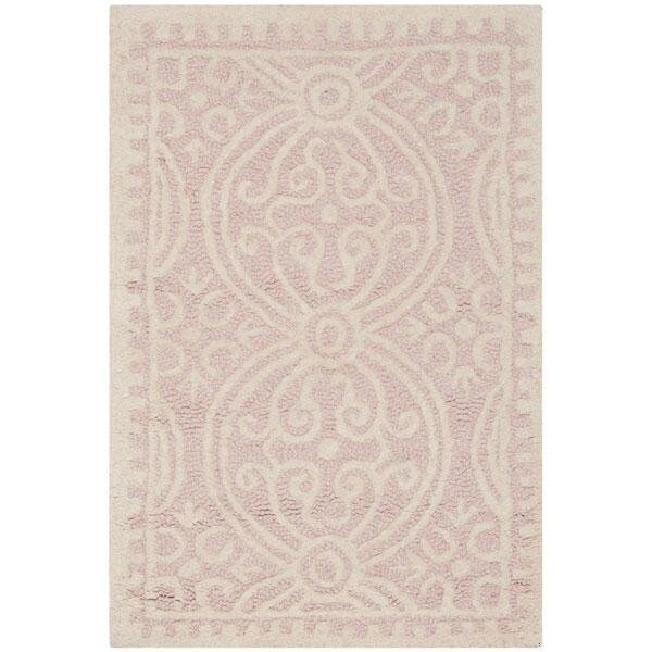 Safavieh 3 x 5 ft. Small Rectangle Transitional Cambridge- Light Pink and Ivory Hand Tufted Rug - CAM123M-3